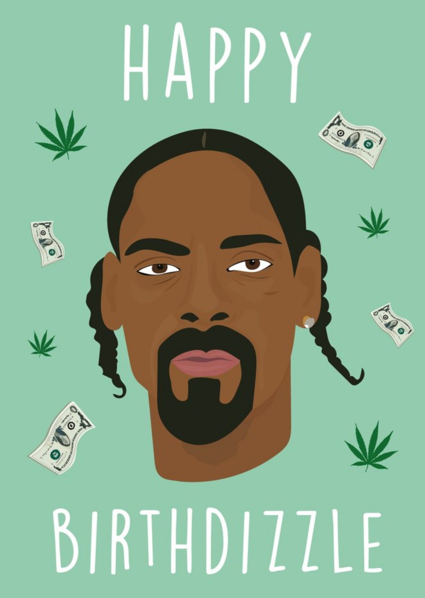 Rumble Cards Modern Funny Happy Birthdizzle Birthday Card