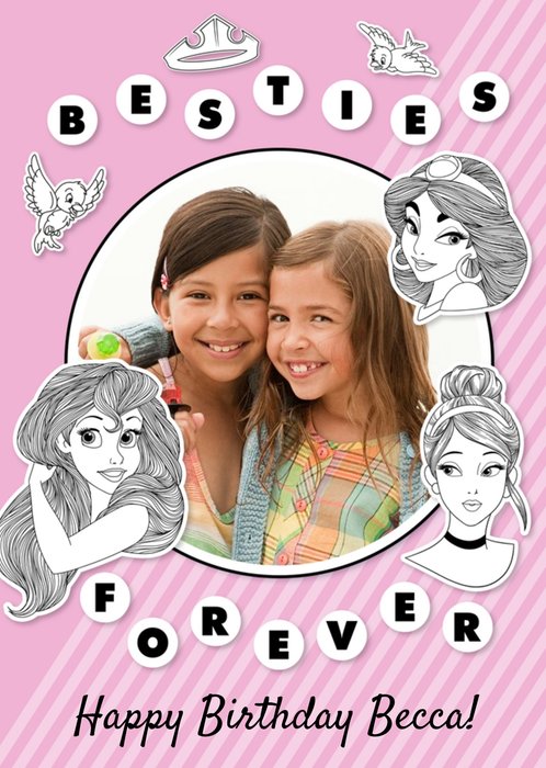 Disney Princess Besties Forever Photo Upload Card