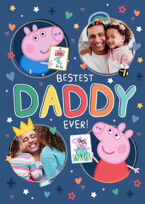 Peppa Pig Bestest Daddy Photo Upload Father's Day Card