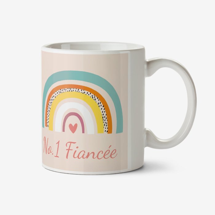 No.1 Fiancée Rainbow Photo Upload Mug