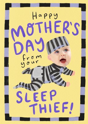 Happy Mother's Day From Your Sleep Thief Illustrated Photo Upload Card