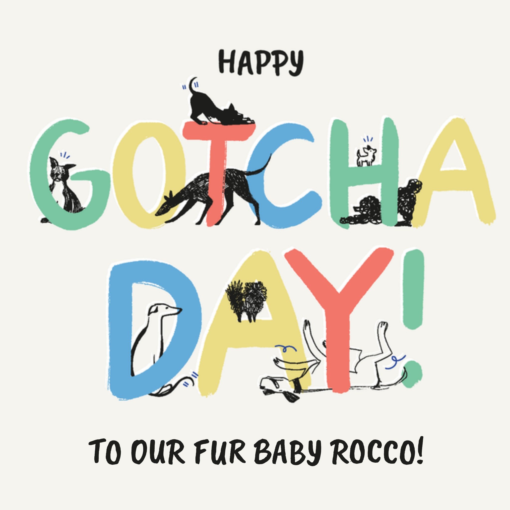 Moonpig Happy Gotcha Day Card