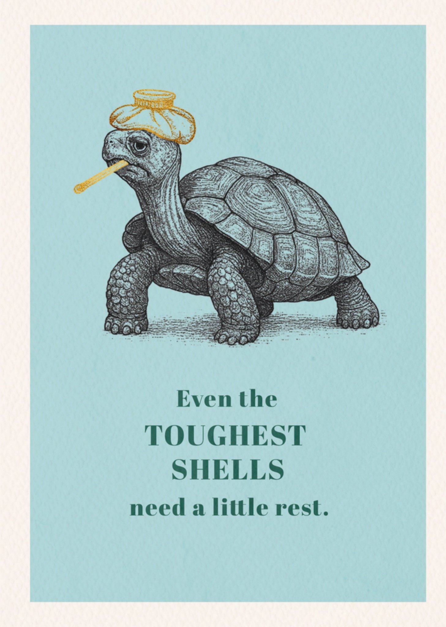 Moonpig Even The Toughest Shells Need A Little Rest Get Well Card