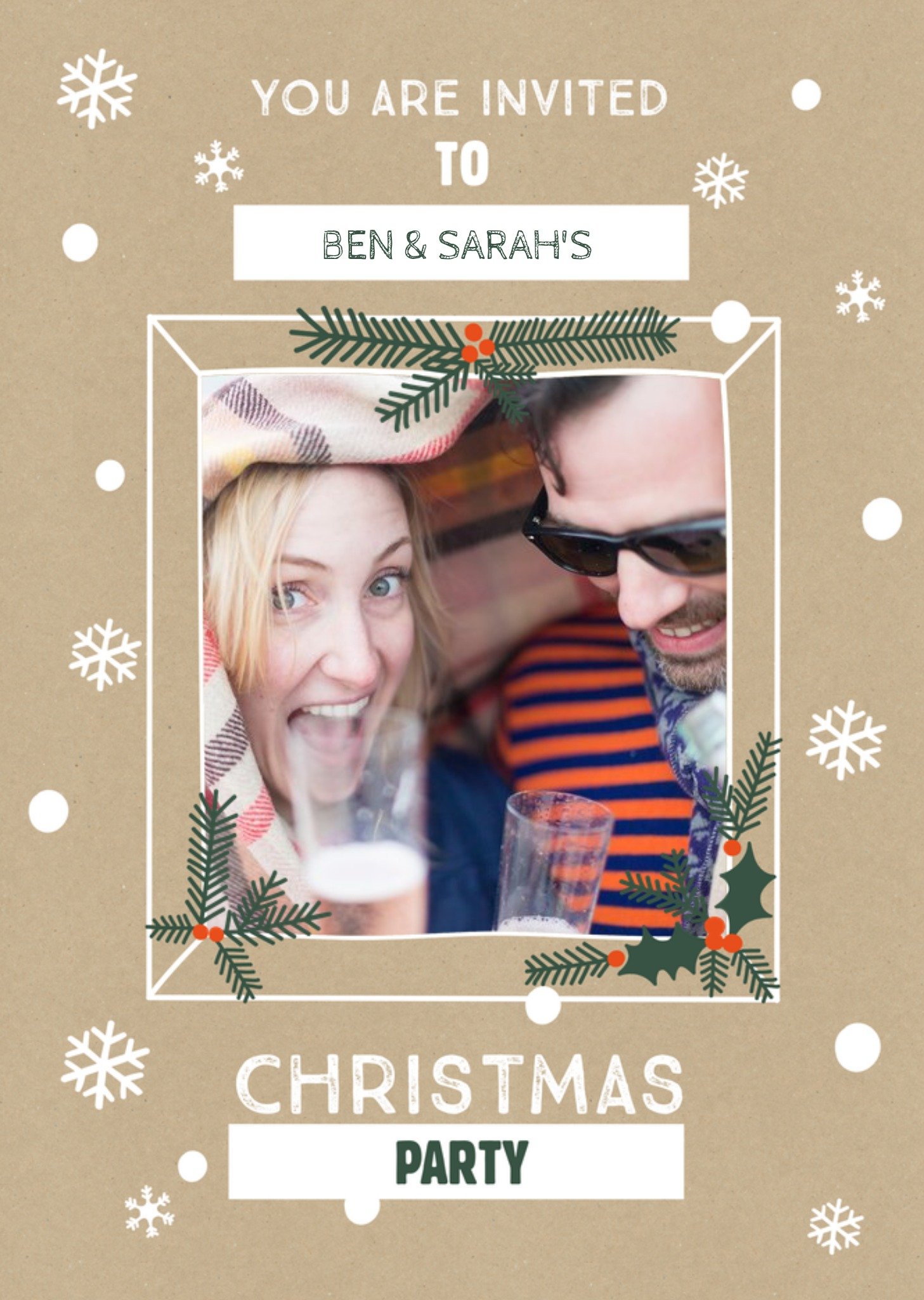 Moonpig Youre Invited Christmas Party Photo Upload Card