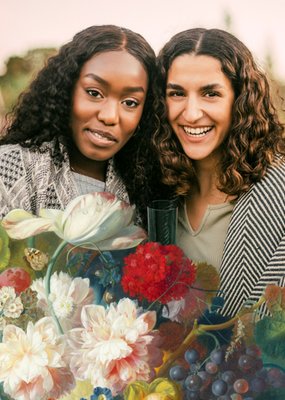 The National Gallery Fruit And Flowers In A Terracotta Vase Photo Upload Birthday Card