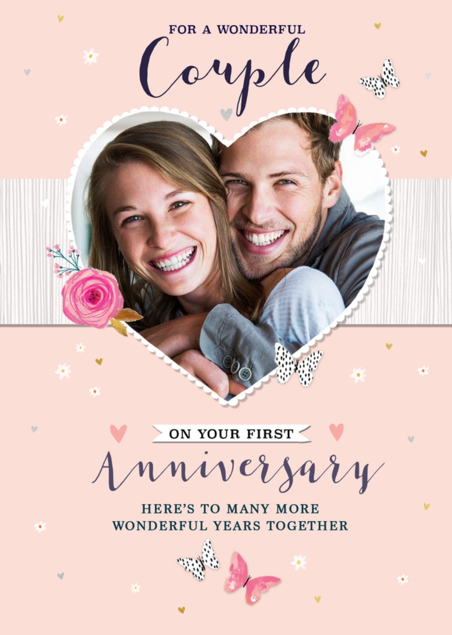 Moonpig Colette Barker For A Wonderful Couple Photoupload Anniversary Card