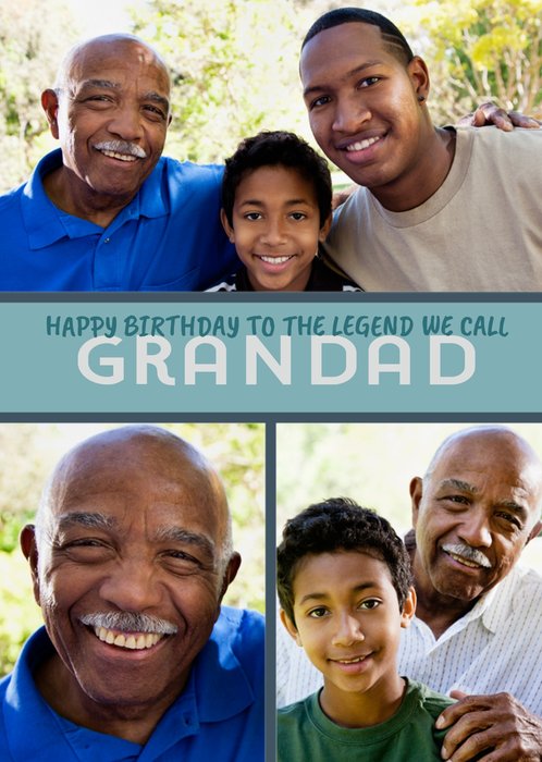 The Legend We Call Grandad Photo Upload Birthday Card