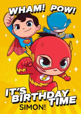 Kids DC Super Friends It's Birthday Time card