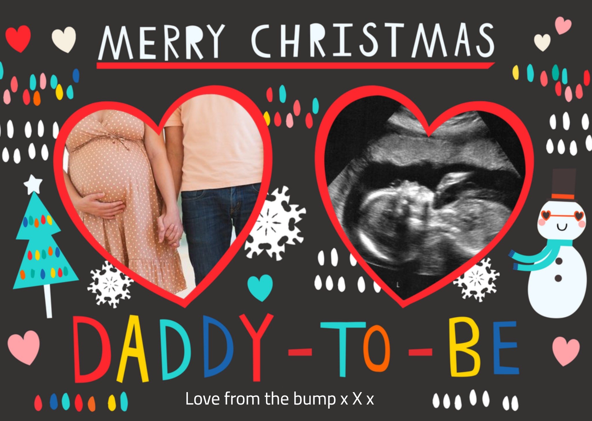 Moonpig Merry Christmas Daddy To Be Photo Upload Christmas Card