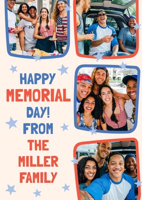 Paper Planes Happy Memorial Day Photo Upload Card
