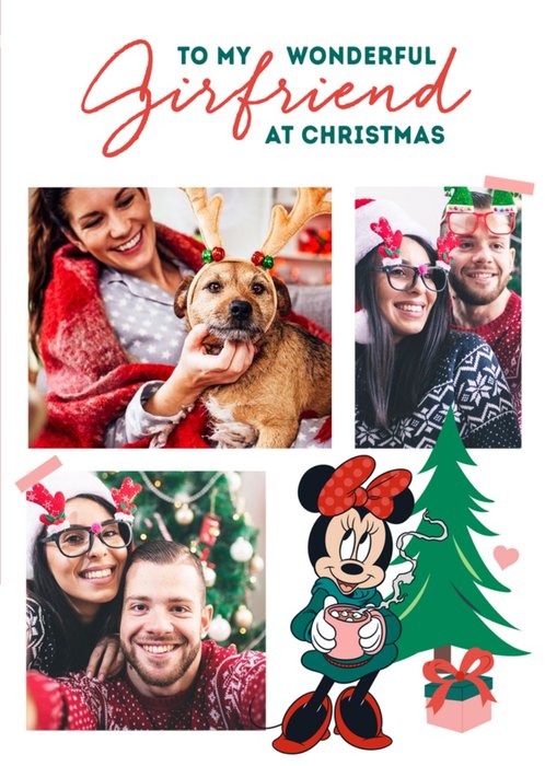 Disney Mickey And Minnie Christmas Card To my Wonderful Girlfriend