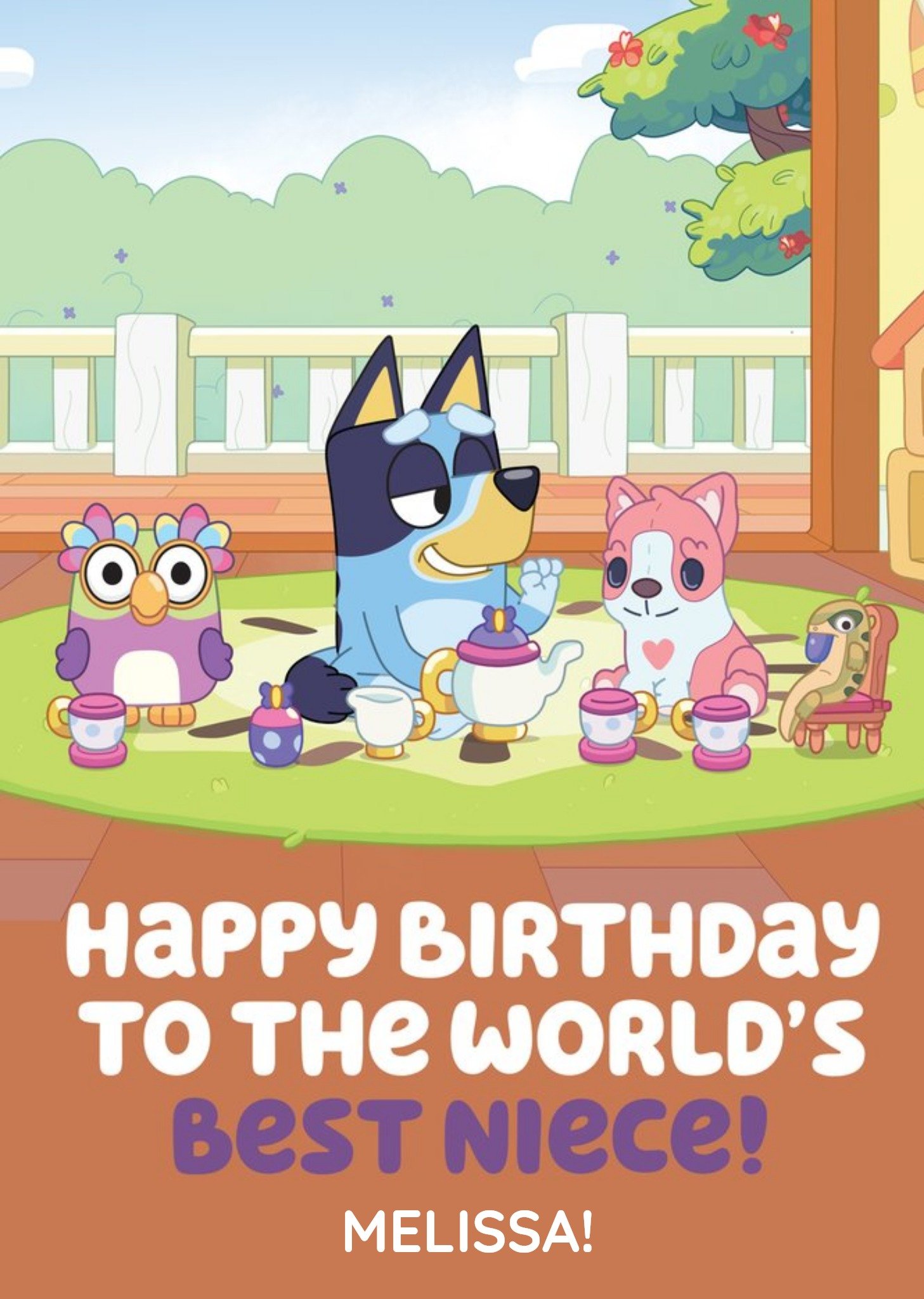 Bbc Bluey World's Best Niece Birthday Card