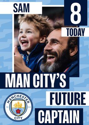 Future Captain Man City FC Photo Upload Birthday Card