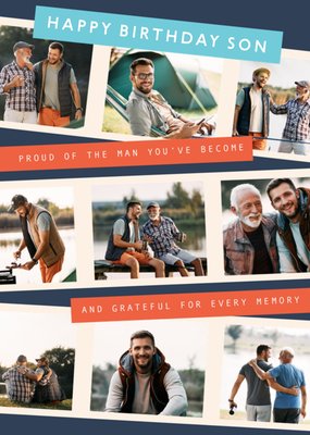 Son Proud Of The Man You've Become Photo Upload Birthday Card