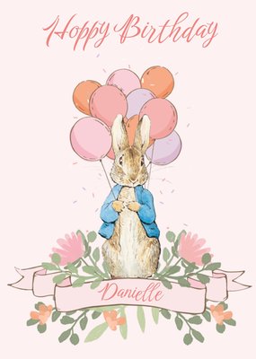 Peter Rabbit Hoppy Birthday Card