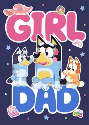 Bluey Girl Dad Card