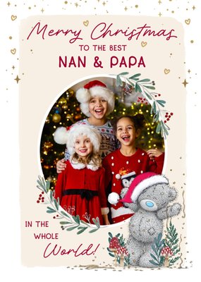Tatty Teddy Nan & Papa Photo Upload Christmas Card