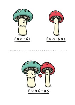 Fun Mushrooms Valentine's Day Card