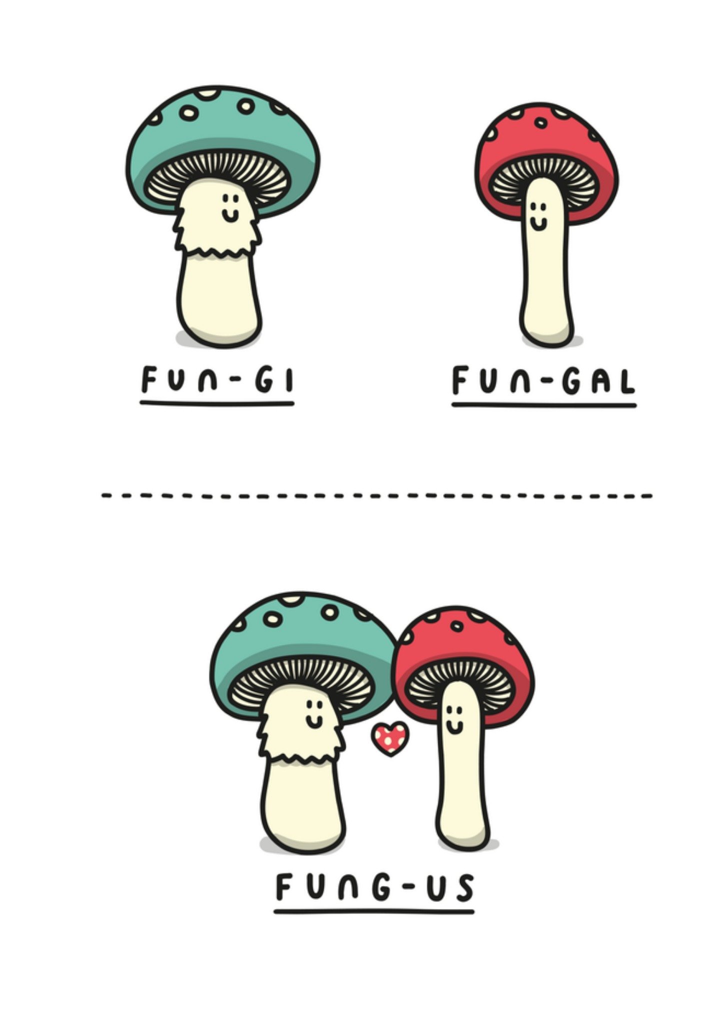Moonpig Fun Mushrooms Valentine's Day Card