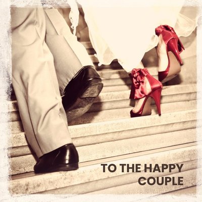 Footsteps To The Happy Couple Personalised Wedding Day Card