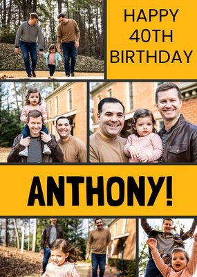 Personalised 40th Birthday Card