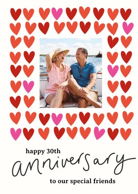 Happy 30th Anniversary To Our Special Friends Photo Upload Card