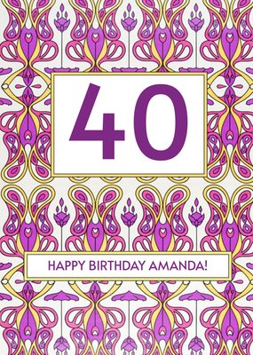 V&A 1960s Art Print 40th Birthday Card