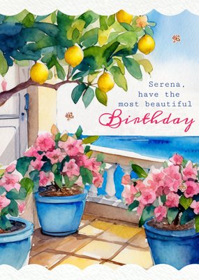 Delicate Have The Most Beautiful Birthday Watercolour Birthday Card