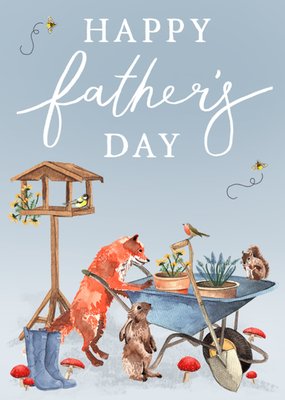 Making Meadows Animals Gardening Happy Father's Day Card