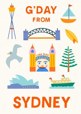 G'day From Sydney Illustrative Card