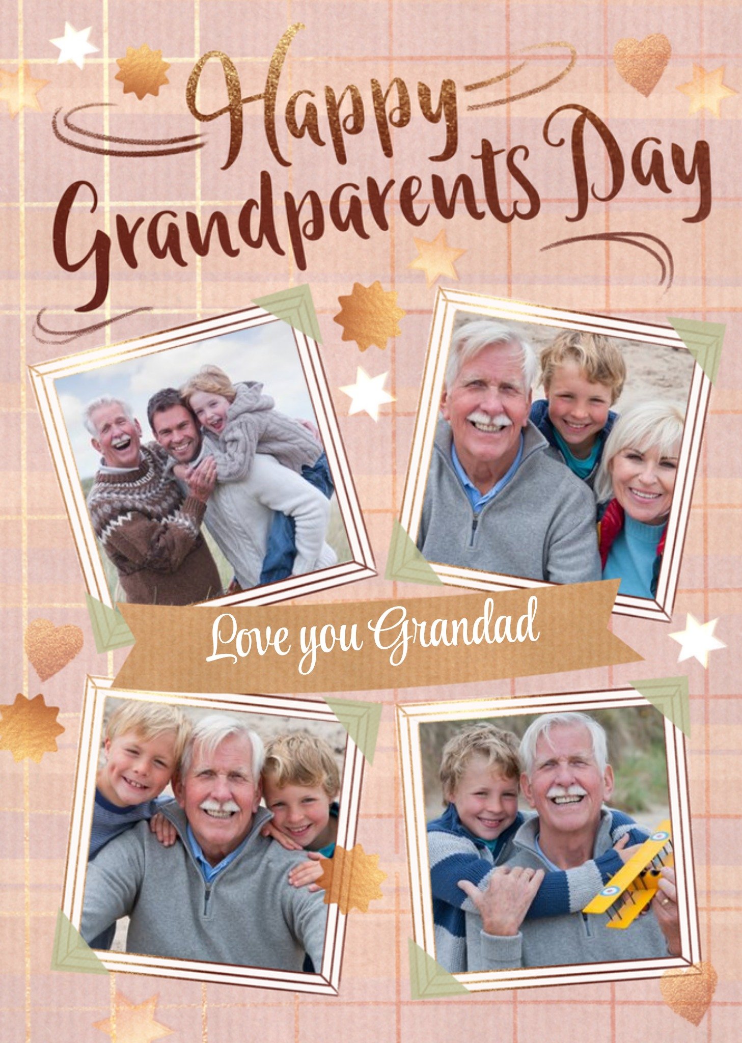 Moonpig 4 Photo Upload Grandparents Day Card For Grandad