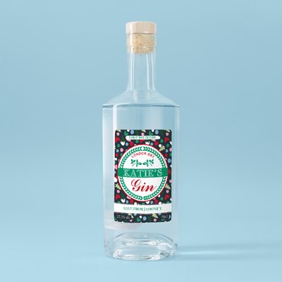 Personalised Christmas Gin 70cl