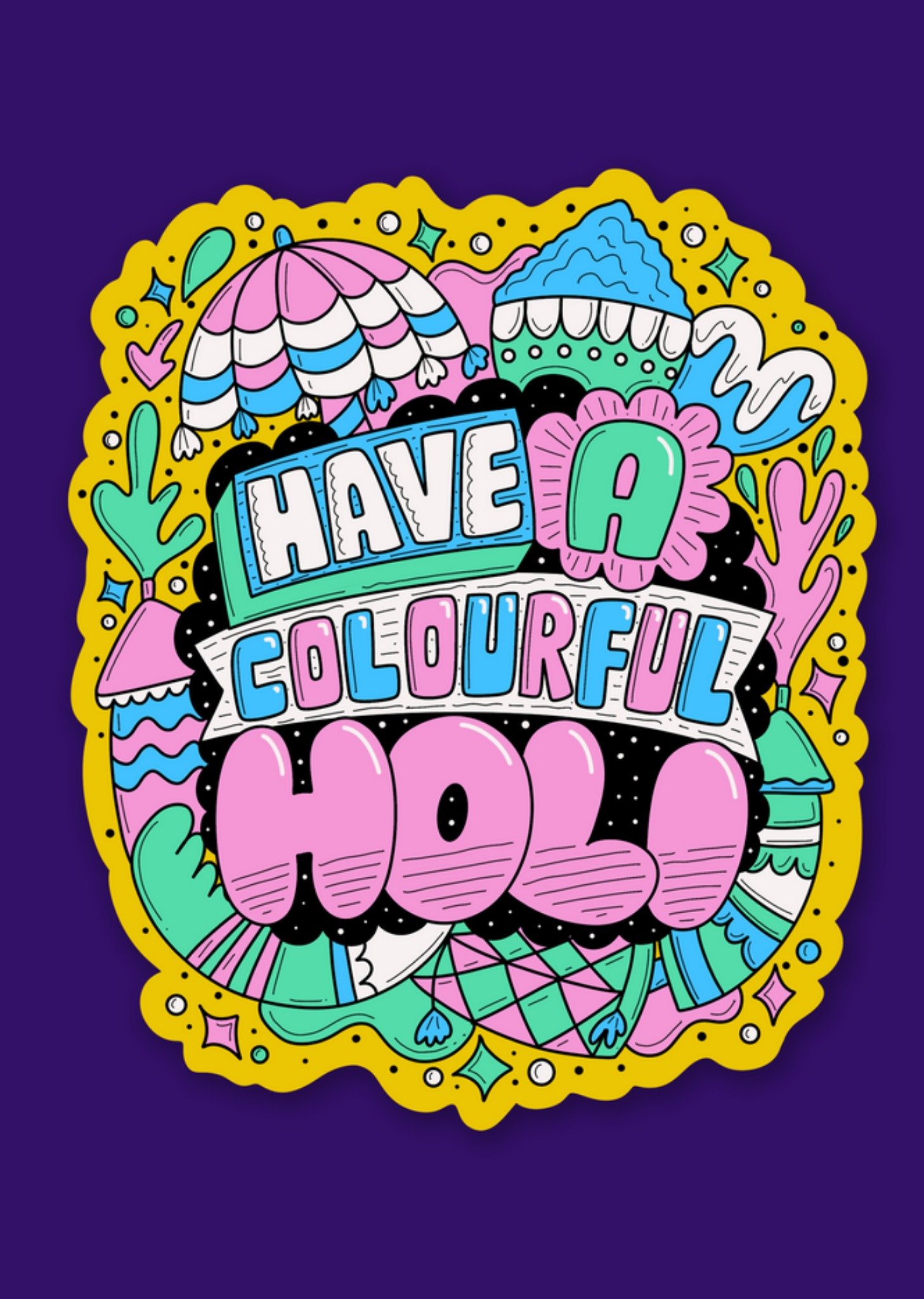 Moonpig Have A Colourful Holi Card, Large