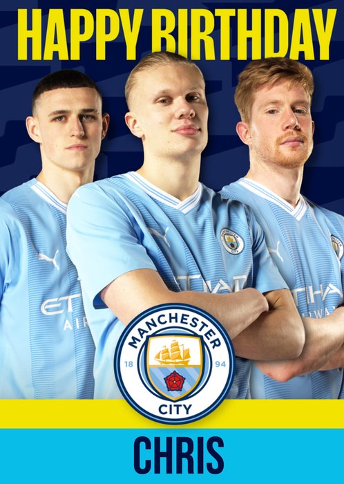 Manchester City Birthday Card