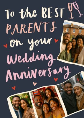 Best Parents Photo Upload Wedding Anniversary Card