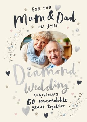 Diamond 60 Incredible Years Together Photo Upload Card