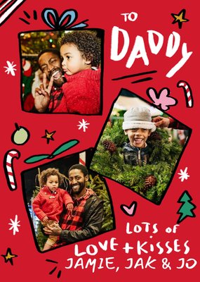 Fun Christmas Illustration Photo Upload Daddy Christmas Postcard