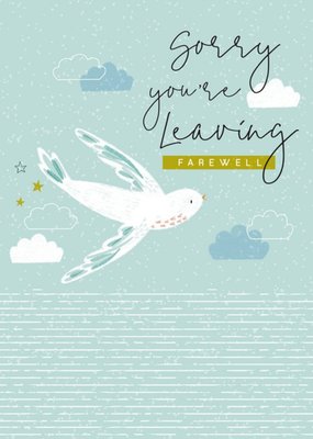 Illustrated White Bird Personalised Farewell Card