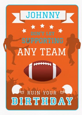 American Football Legends Birthday Card