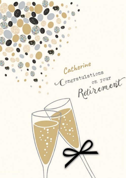 UK Greetings Watermark Adventure Retirement Champagne Card