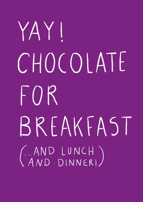  Chocolate For Breakfast Easter Card