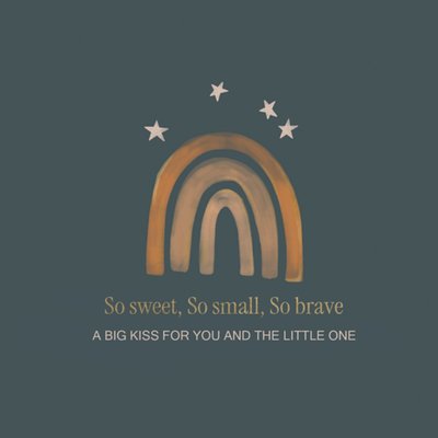So Sweet So Small So Brave Rainbow Illustrated Card