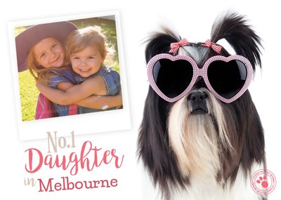 No.1 Daughter Photo upload Birthday Card