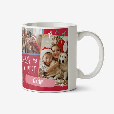 World's Best Gran Photo Upload Christmas Mug