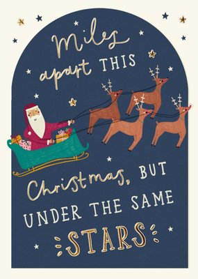 Miles Apart But Under The Same Stars Illustrated Christmas Card