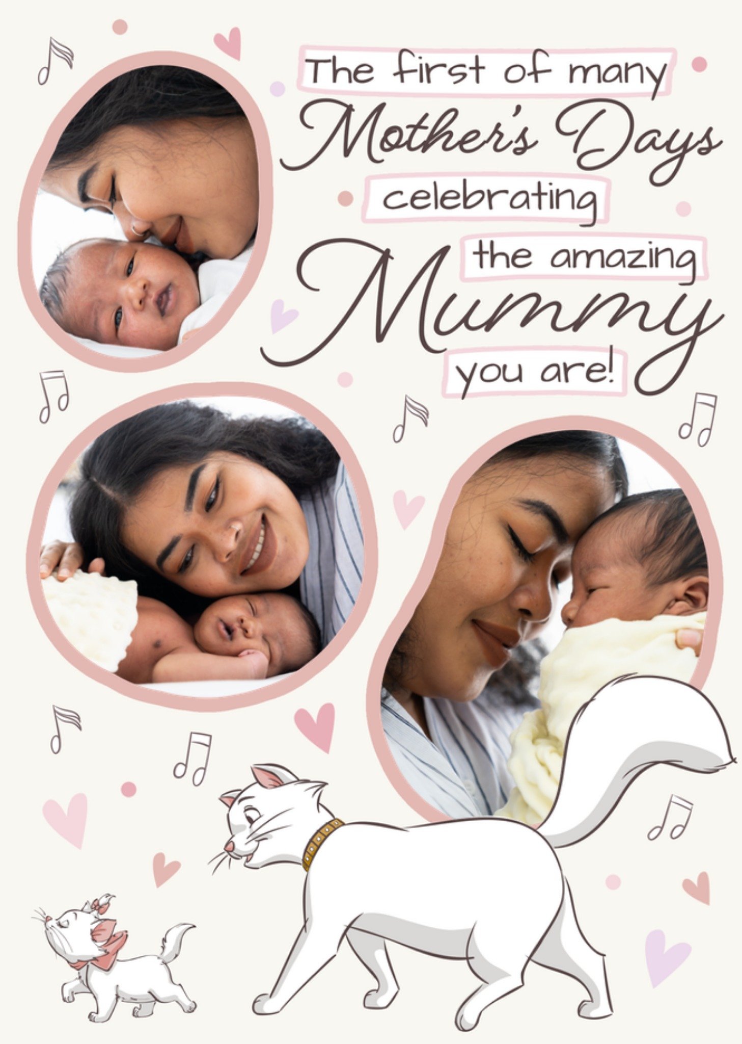 Disney Aristocats Photo Upload First Mother's Day Card