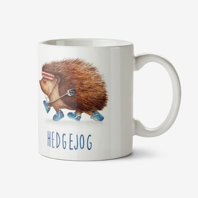 Citrus Bunn - Illustration Of Two Cute Hedgehogs Jogging. Hedgejog Mug