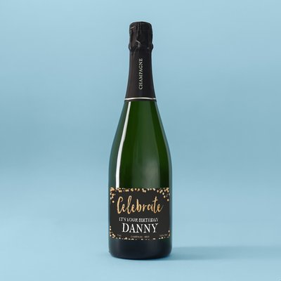 Personalised Celebrate Birthday Champagne 75cl