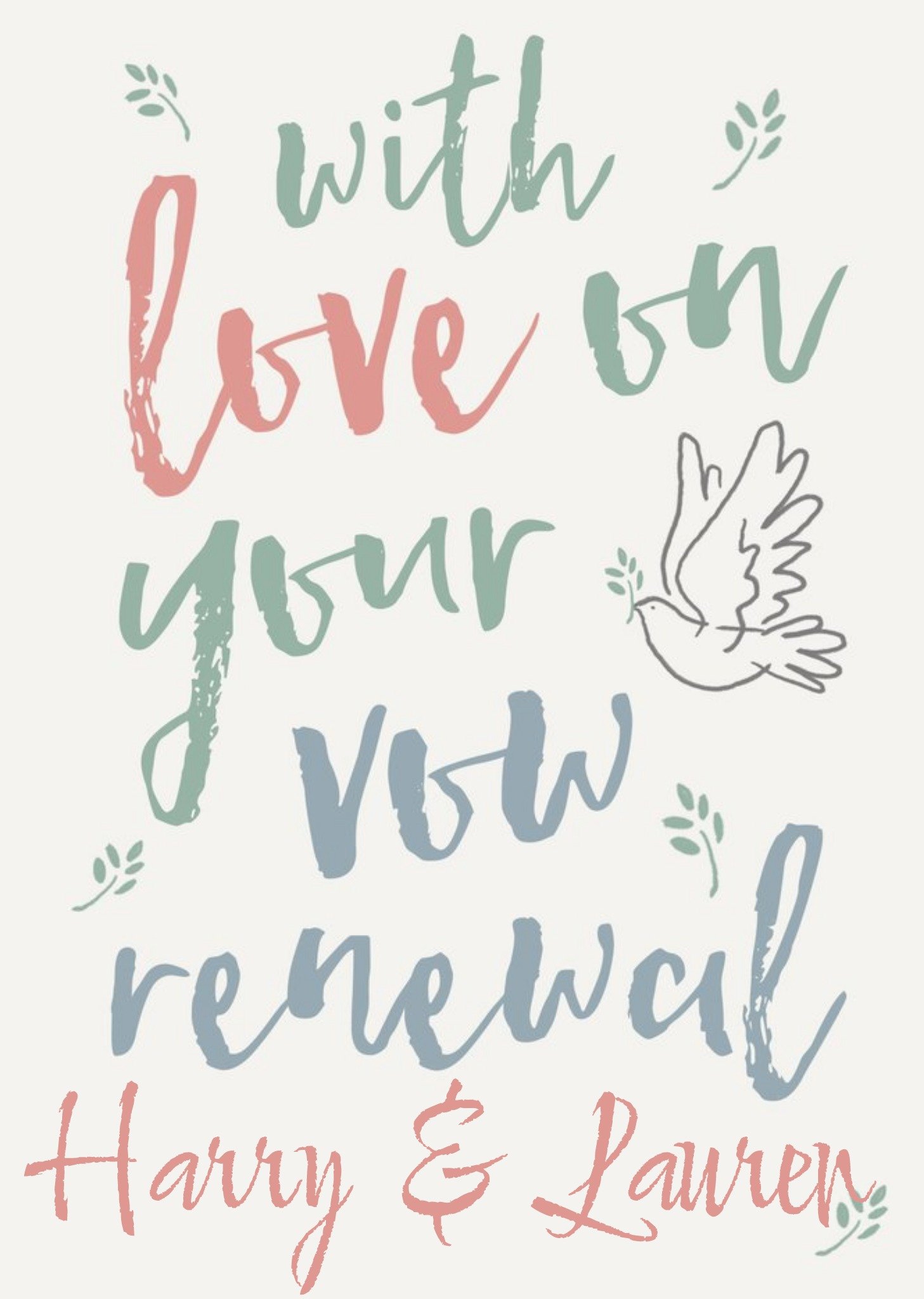 Moonpig With Love On Your Vow Renewal Card