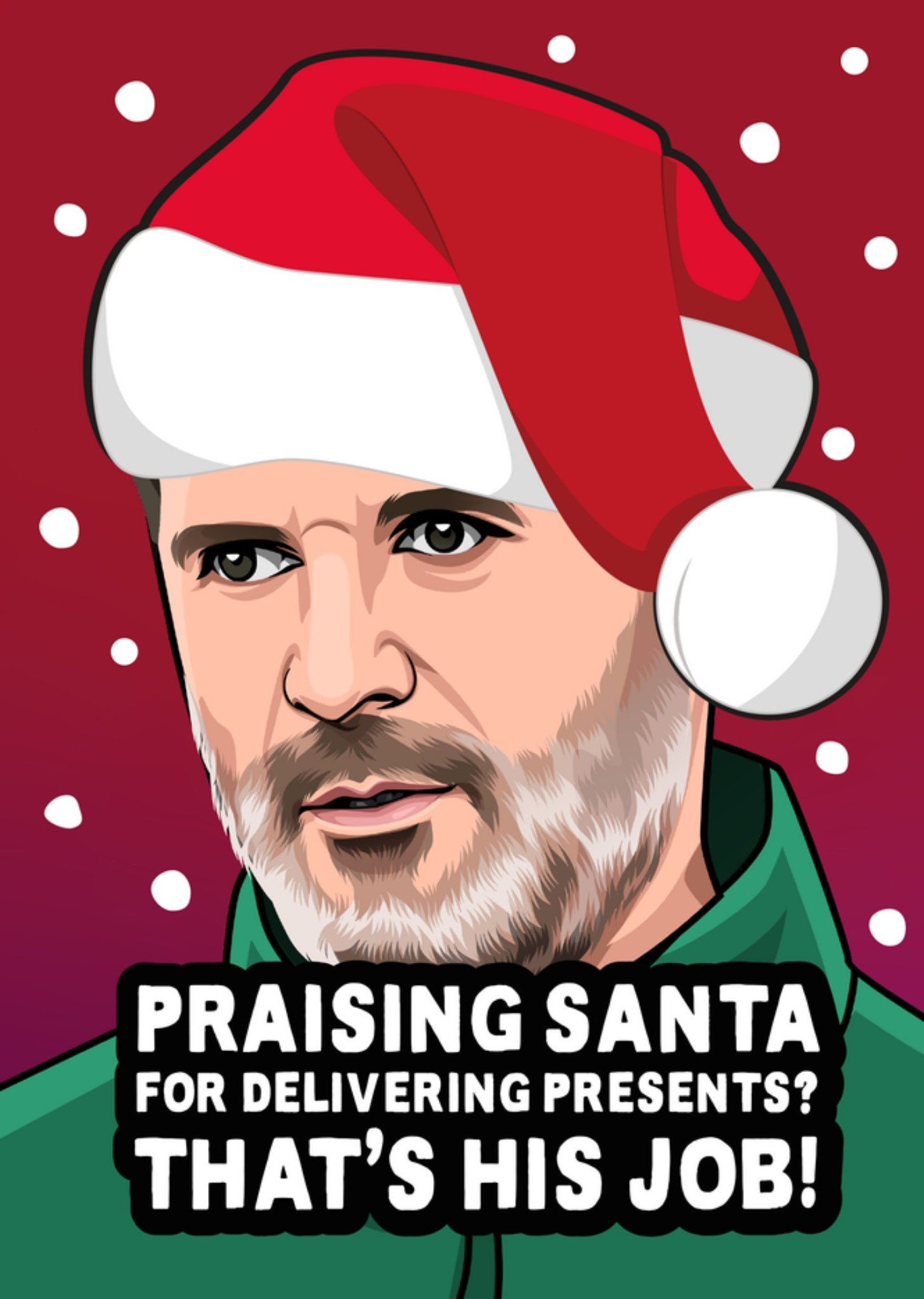 Moonpig Funny That's Santa's Job Topical Football Christmas Card